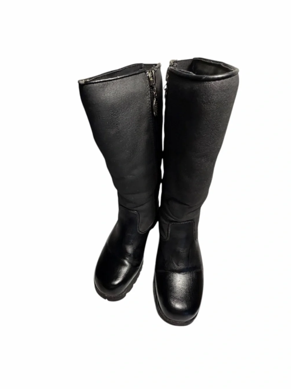 Boston Accents Women's Patty Black Knee-High Insultaed Zip Boots Sz 6